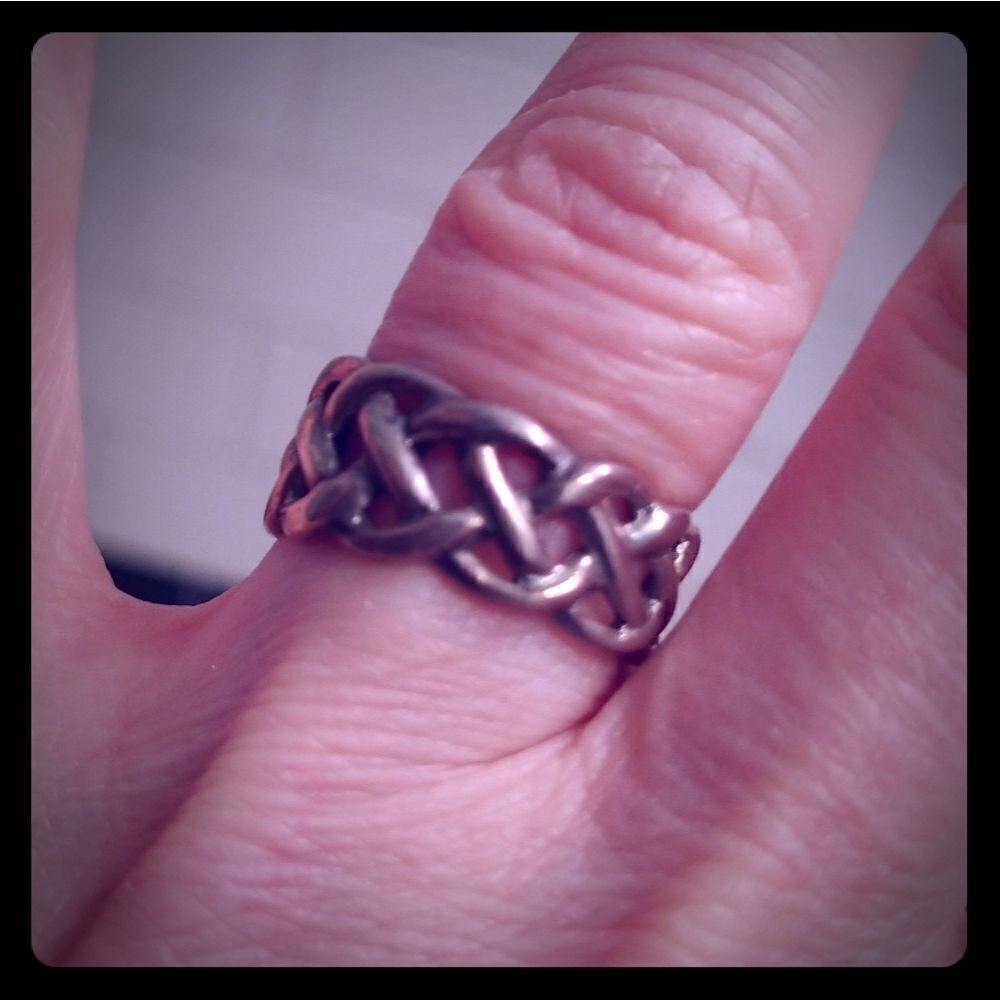 Braided Sterling Silver Ring Size 6